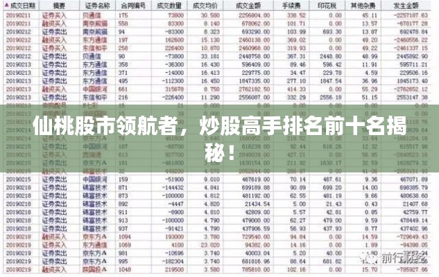 仙桃股市领航者，炒股高手排名前十名揭秘！
