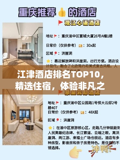 江津酒店排名TOP10，精选住宿，体验非凡之旅