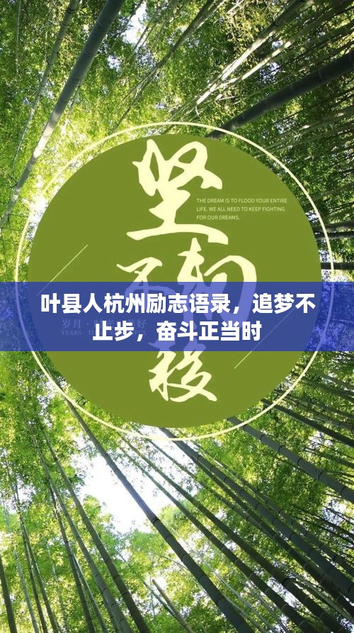 叶县人杭州励志语录，追梦不止步，奋斗正当时