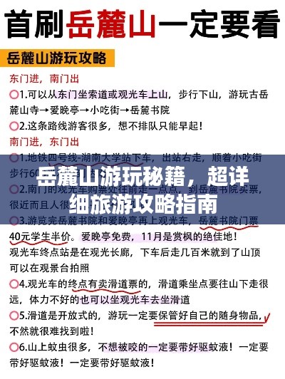 岳麓山游玩秘籍，超详细旅游攻略指南