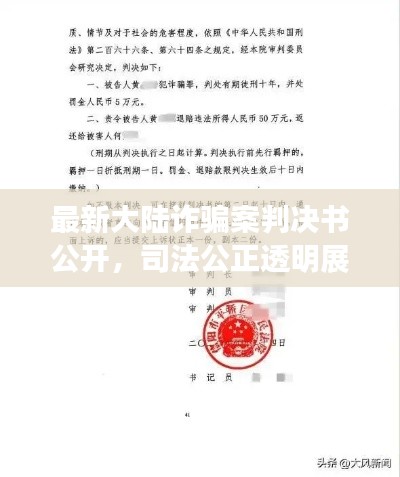 最新大陆诈骗案判决书公开，司法公正透明展现