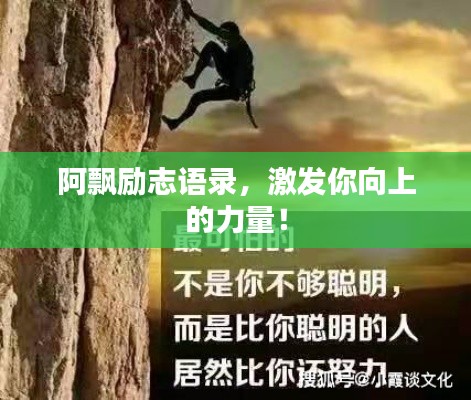 阿飘励志语录，激发你向上的力量！